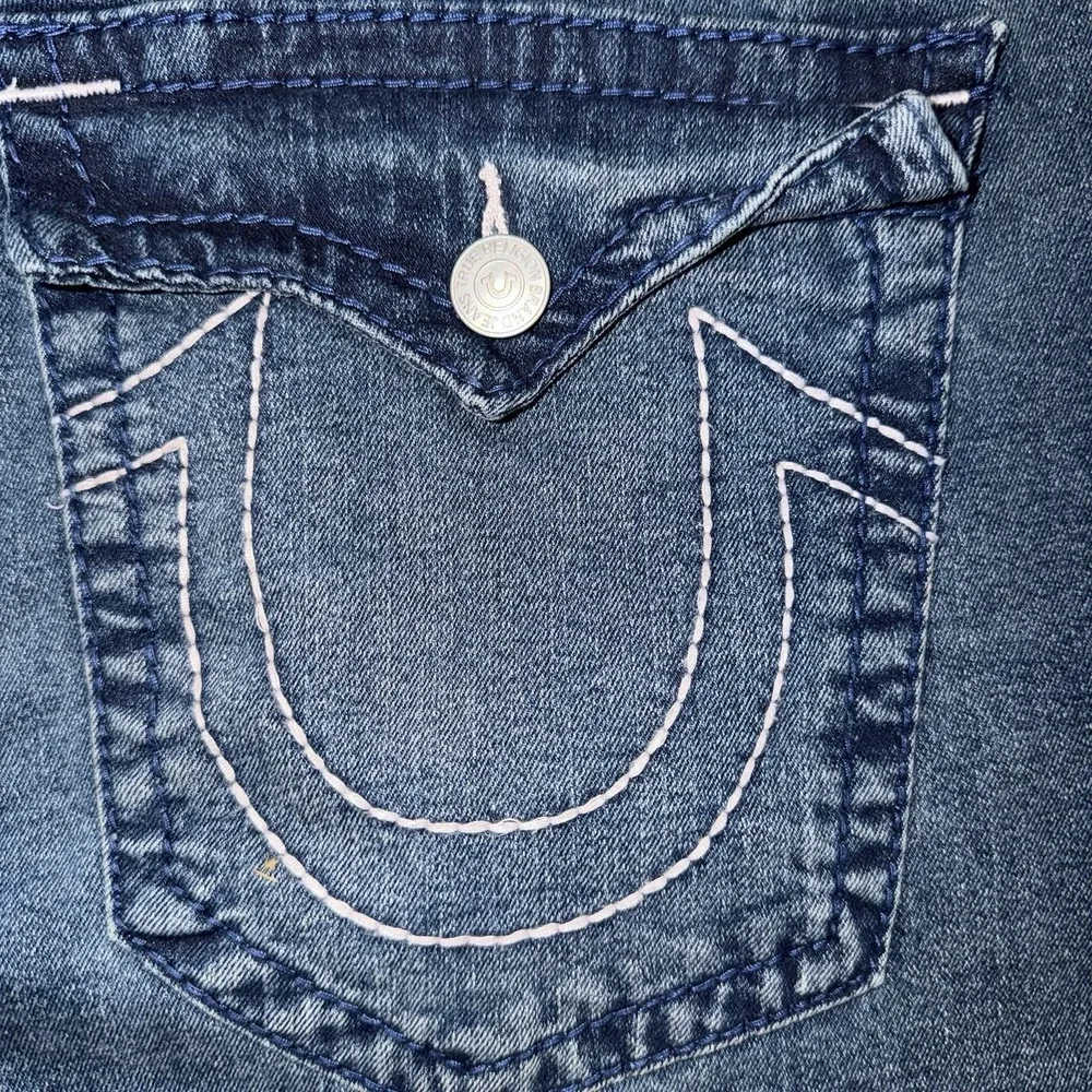 True Religion Geno Jeans Mens 42(44X31) Relaxed Slim Tapered Denim Stretch